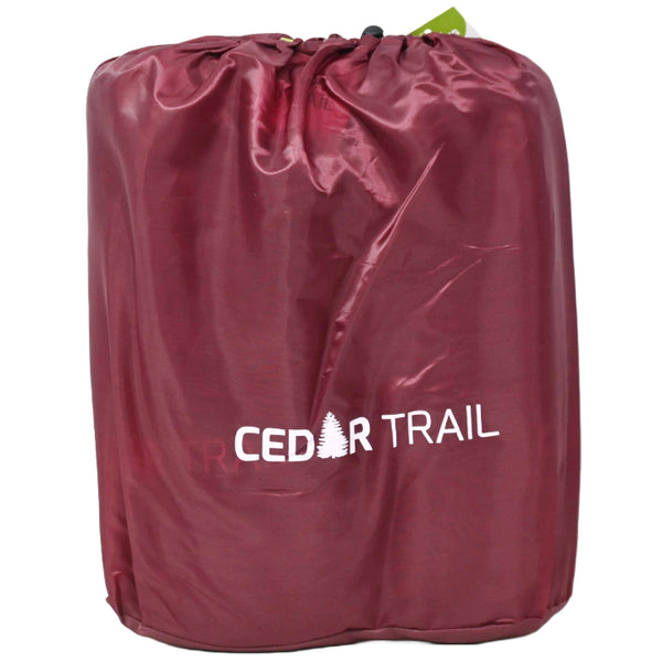 2pk 70"x30" Sleeping Bag Burgandy with Carrying Case CEDAR TRAIL C/P 5