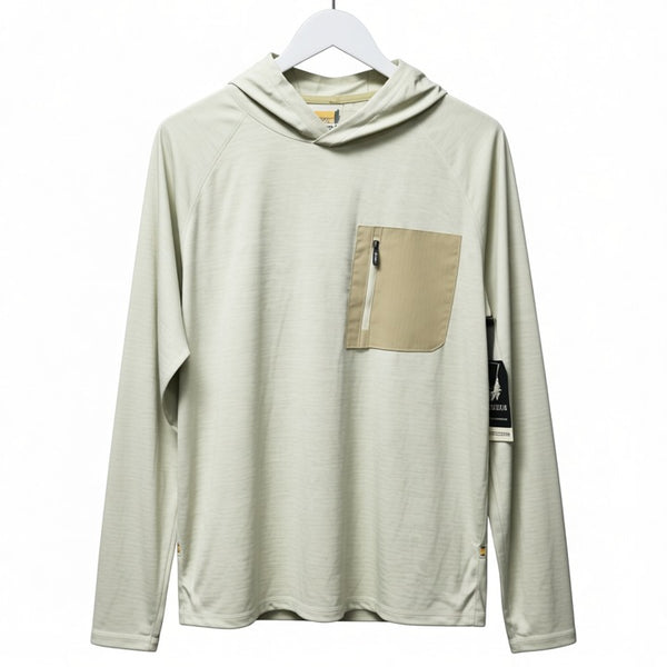 M-XXL EGGSHELL SPACE DYE LONG SLEEVE HOODIE C/P 12 HORIZON