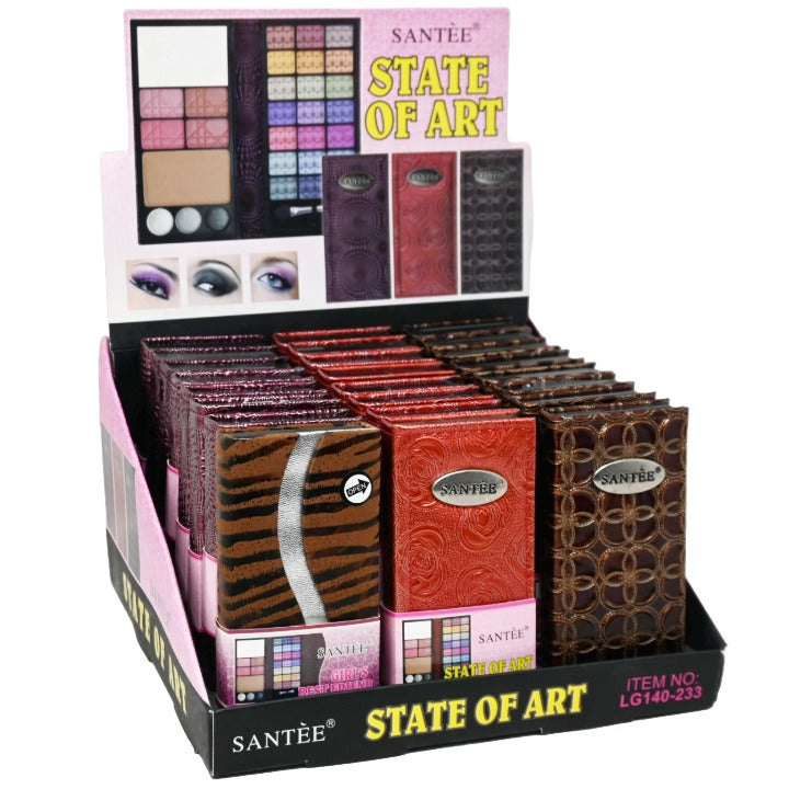 30 Color Girl's Best Friend State Of Art Makeup Kit Foldable Deluxe PU Case in 24pc Displayer C/P 96 SANTEE