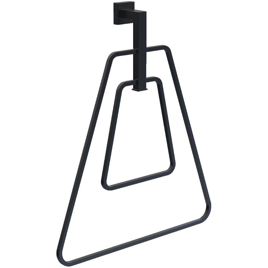 BLACK WRIGHT TRIANGULAR DUAL TOWEL RING C/P 6
