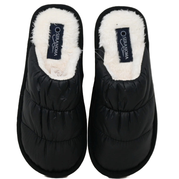BLACK LADIES SLIPPERS SIZE 9 C/P 18
