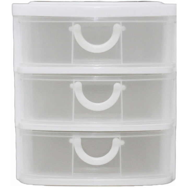 LONDON FOG 3-DRAWER WHITE MINI ORGANIZER C/P 12