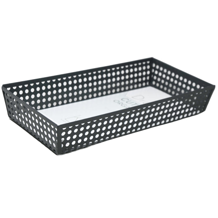 Med. Dot Punched Metal Drawer Rect. Organizer C/P 24