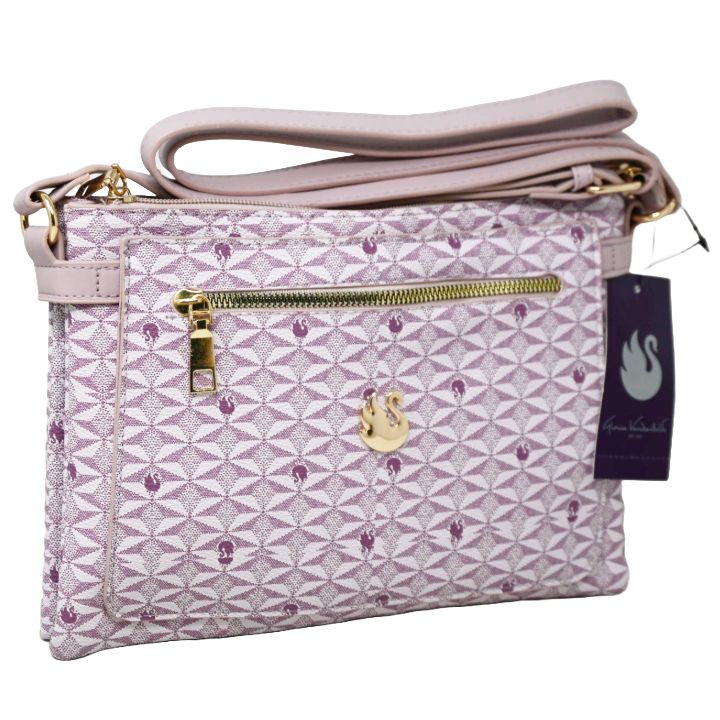 BLUSH CROSS BODY BAG W/ZIPPER & SNAP CLOSURES & ADJUSTABLE STRAP GLORIA VANDERBILT C/P 12