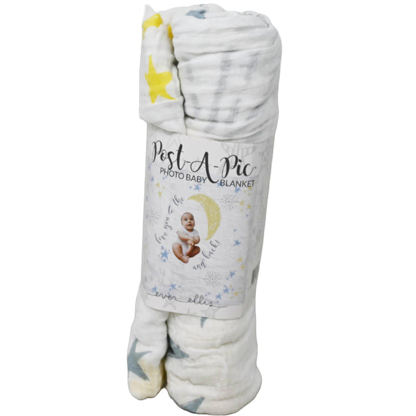 Muslin Baby Blanket- Blue Moon C/P 50