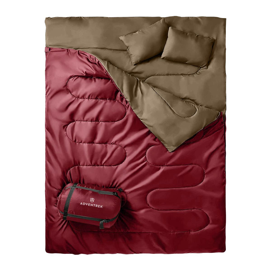 BURGUNDY DBL SLEEPING BAG C/P 8