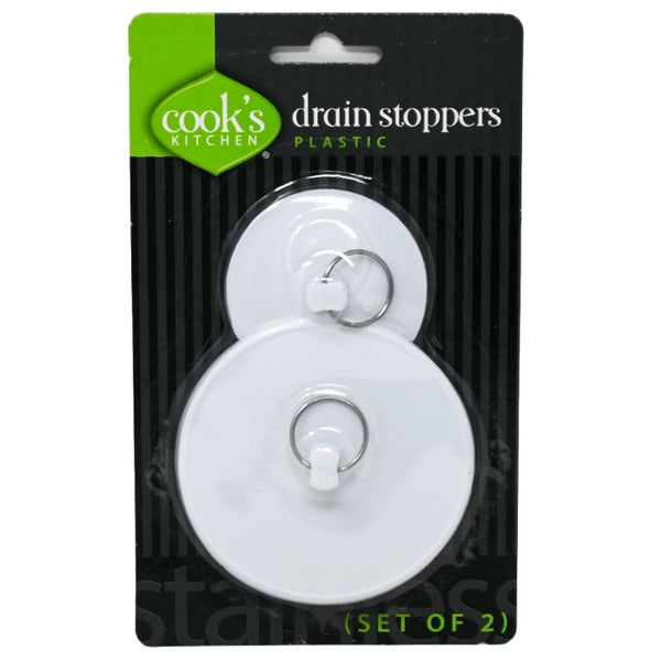 2pc COOK'S KITCHEN DRAIN STOPPER SET C/P 72 COOKS KITCHEN
