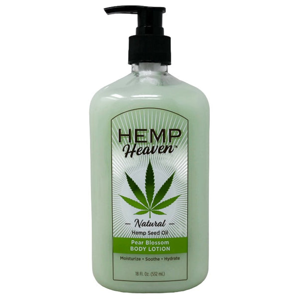 18oz HEMP HEAVEN PEAR BLOSSOM LOTION WITH PUMP C/P 12