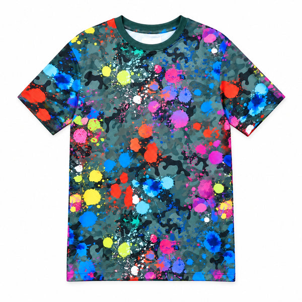 Grn Camo SS Splatter Tee C/P 60 Drill Clothing Co.
