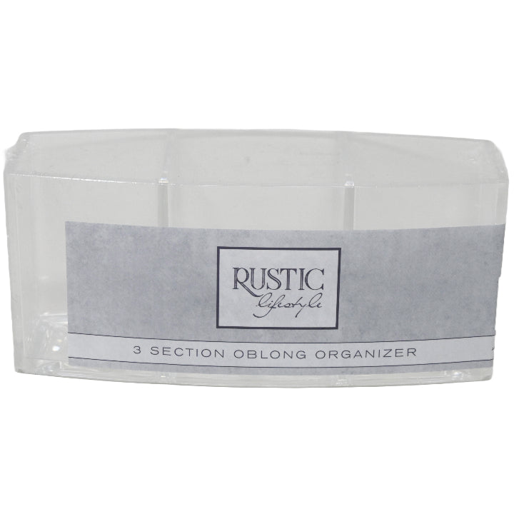 3-SECTION OBLONG CLEAR ORGANIZER C/P 24