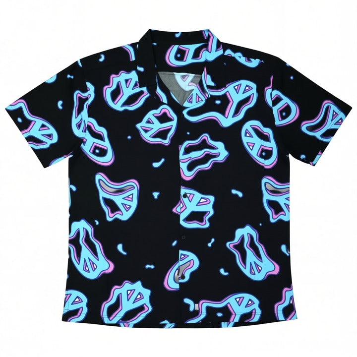Blk SS Peace Shirt C/P 60 Drill Clothing Co.