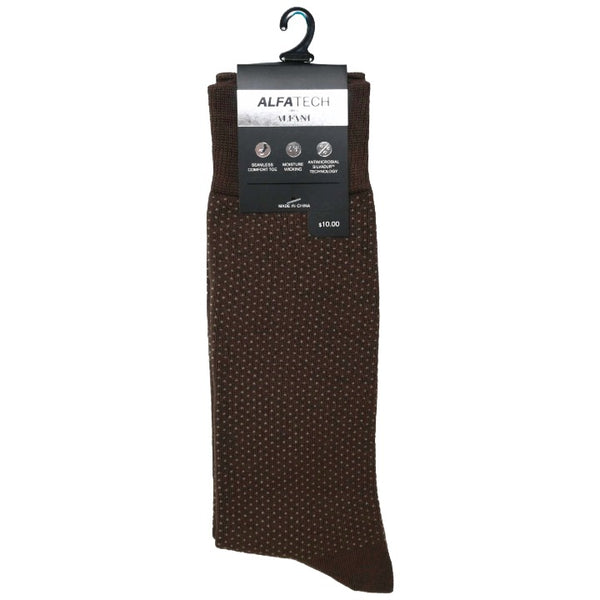 *NO USA* Mens 10-13 Tan 1 pair ALFANI DRESS SOCKS C/P 180