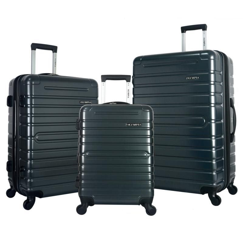 3pc CHARCOAL GRAY LANCER HARDCASE SPINNER SET C/P 1