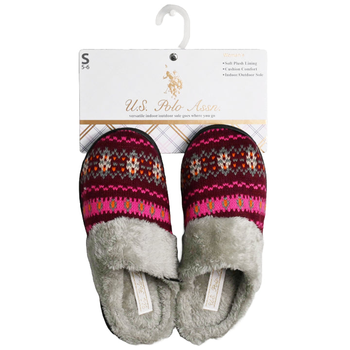 U.S. POLO ASSN. LADIES SLIPPERS SIZE 5-10 C/P 24