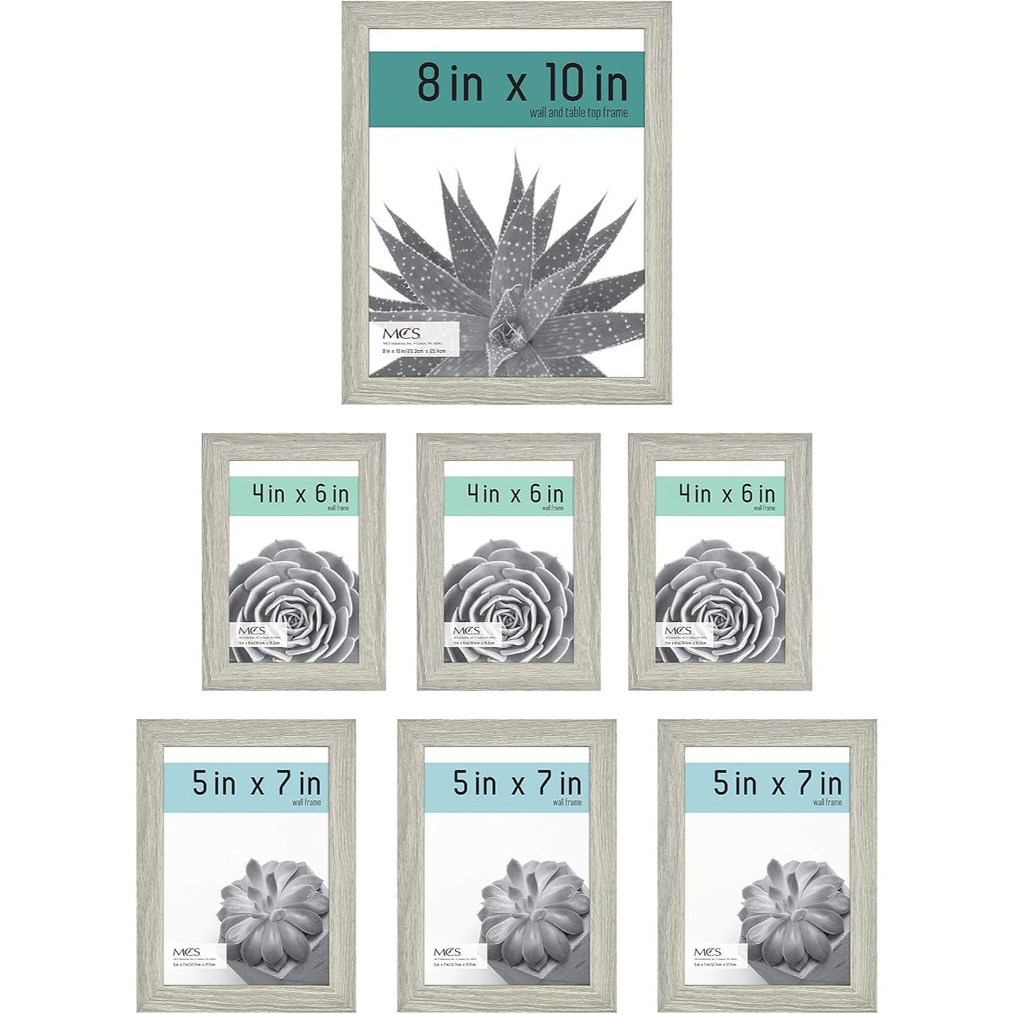 7pc FRAME GRAY Set GALLERY ESSENT WOODGRAIN C/P 1