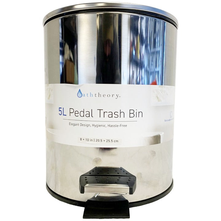 5L Trash Bin Chr C/P 6 baththeory