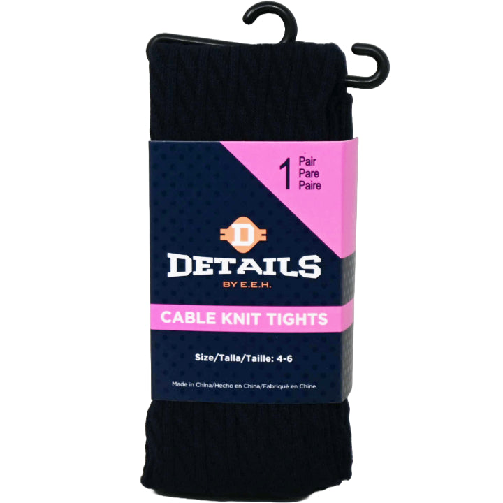 1pk NAVY DETAILS CABLE KNIT TIGHTS SIZE 4-6 C/P 60