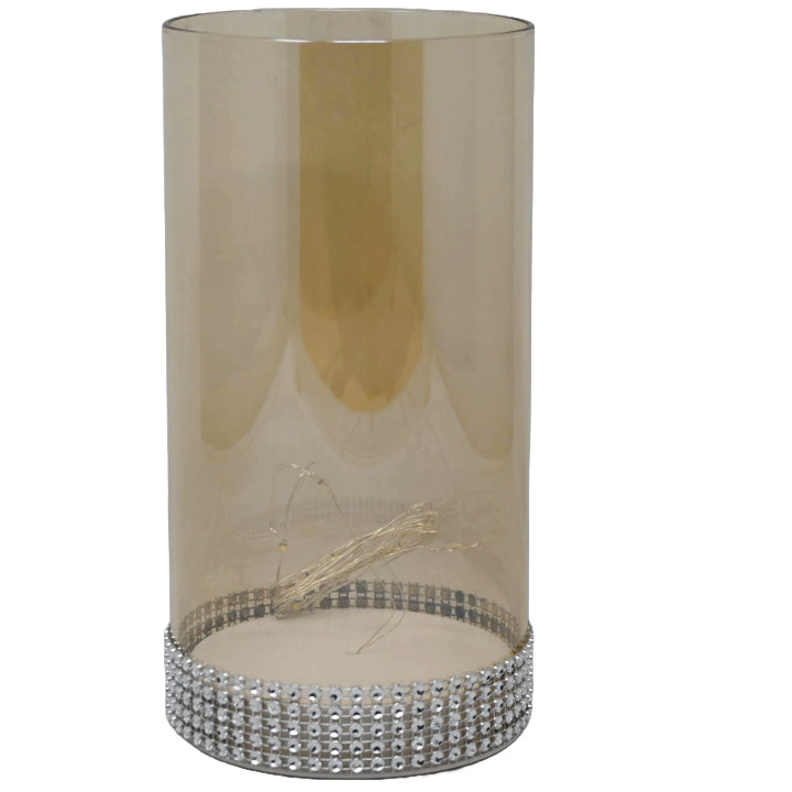 GLASS VASE W/LED STRING LIGHT W/O BATTERIES C/P 24