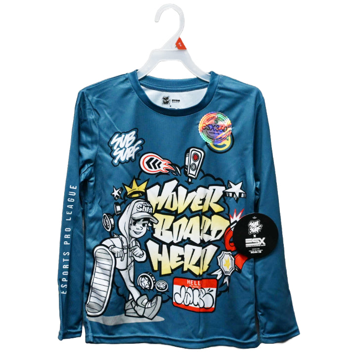 BOYS BLUE ESX360/SUBWAY COLLAB GAMERS LONG SLEEVE SHIRT, 6-ASST SIZE C/P 12