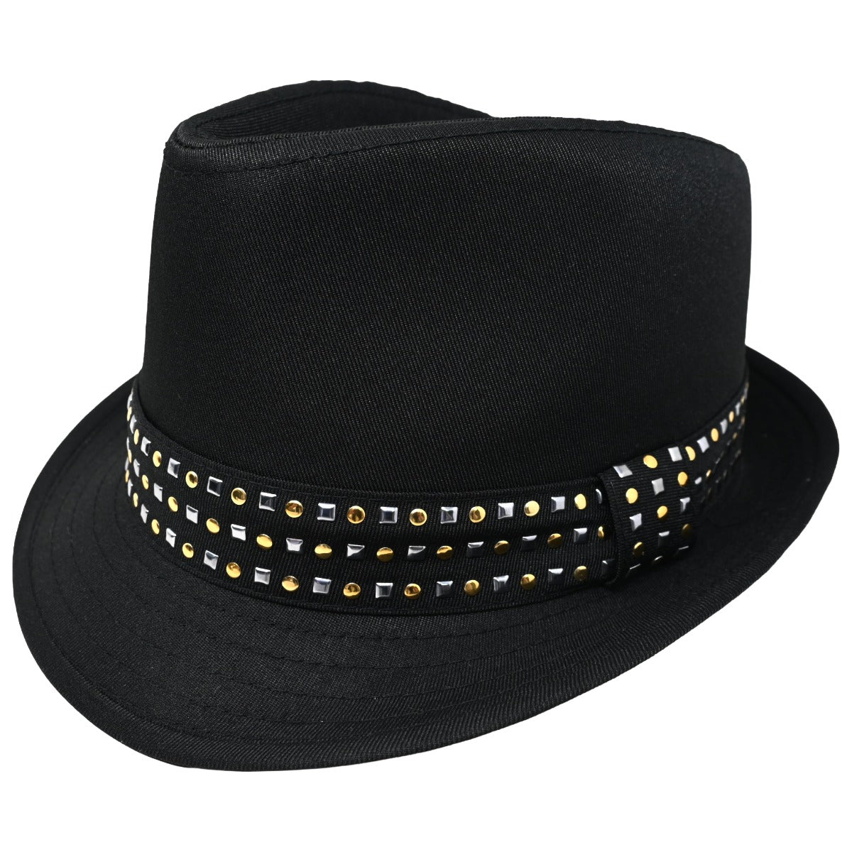 Fedora Hat 3 Stud Rows Multi-Color C/P 48 Nicole Marciano