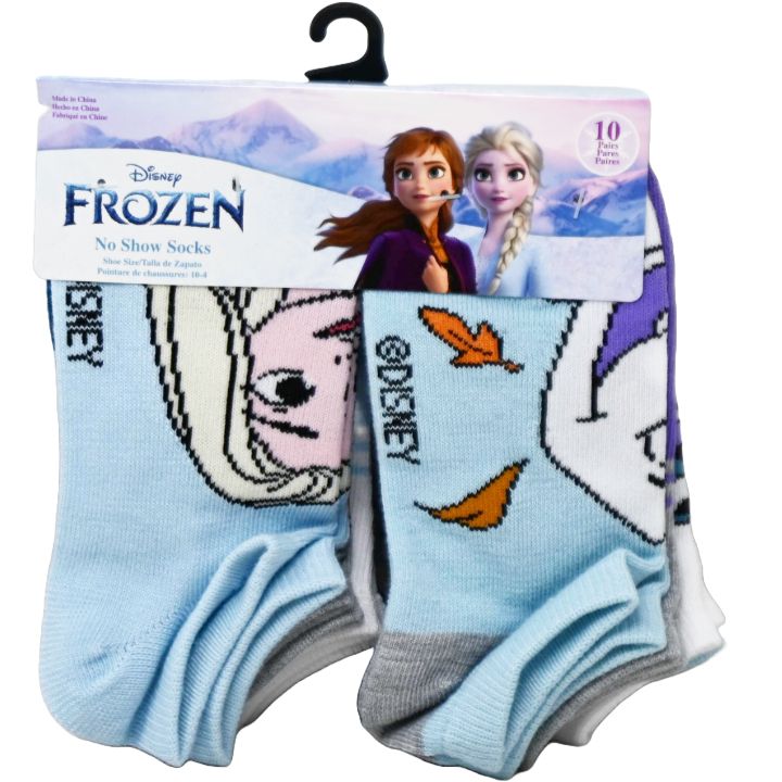 10pk FROZEN 2 TOGETHER NS SOCKS SIZE 6-8 C/P 60