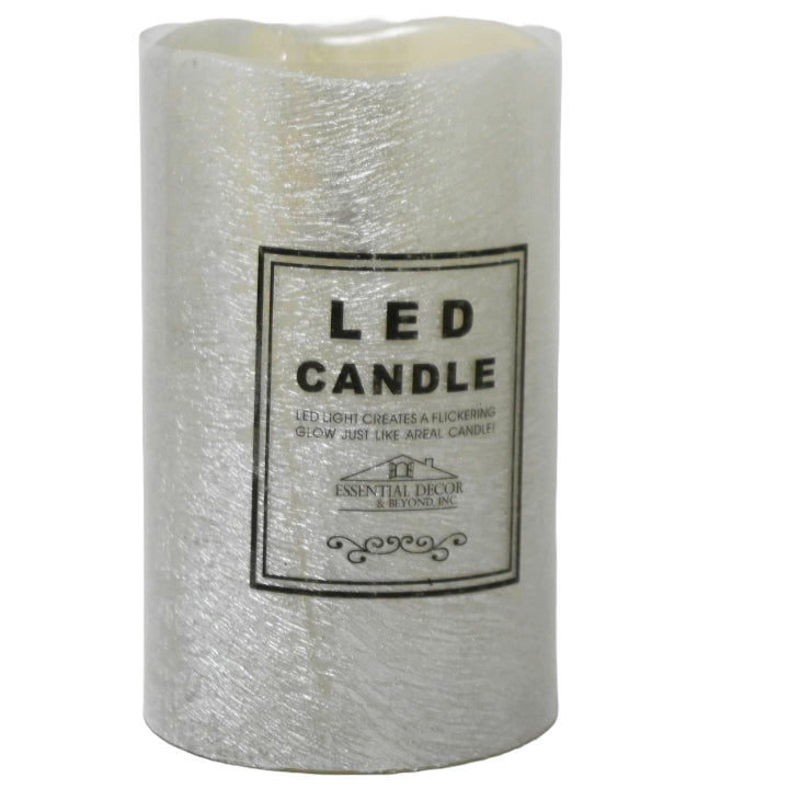5"x3" SILVER LED CANDLE C/P 36