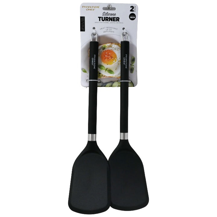 2pc Blk Spatula Set C/P 12 Phantom Chef