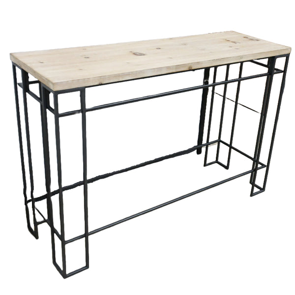 Console Table with Wire Scroll Frame 32"Hx47.3"Lx15.8"W RTA C/P 1