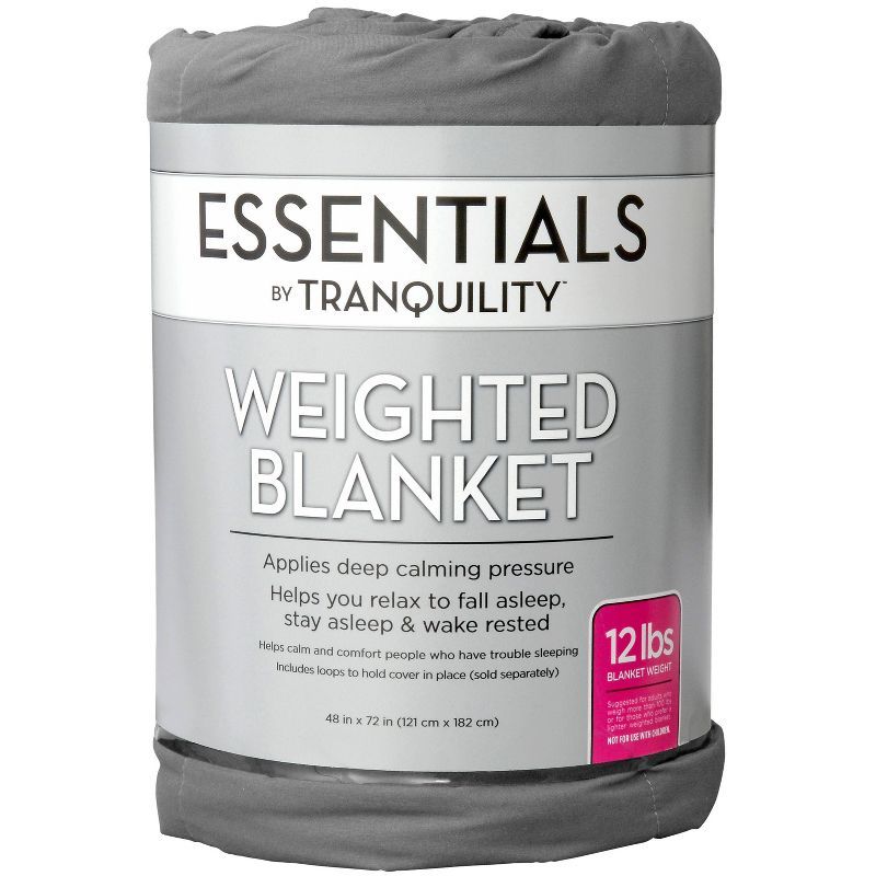 48"x72" 12LBS GRAY WEIGHTED BLANKET C/P 3