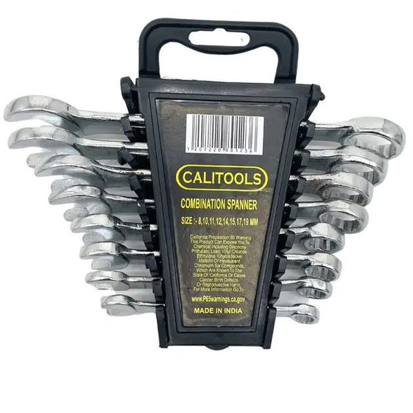 8pc Metric Combination Wrench Set with Carrying Case C/P 32 Inner 8 CALITOOLS