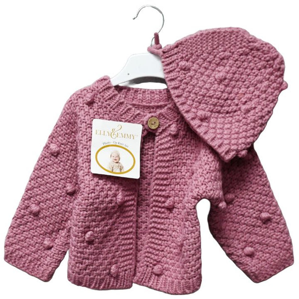 Elly and Emmmy MY FIRST DERSS UP SWEATER PHOTO OP SET - MAUVE C/P 36