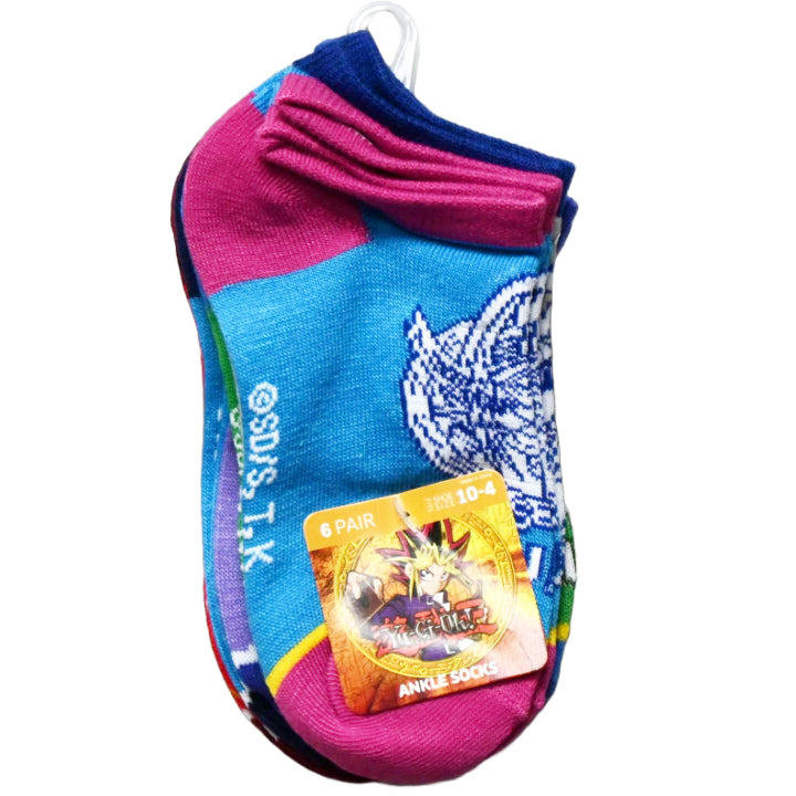 6pk YU-GI-OH YOUTH UNISEX ANKLE SOCKS C/P 50
