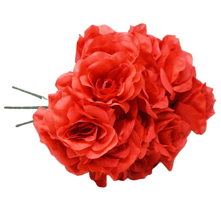 Red Rose Bush 5 Flowers C/P 288