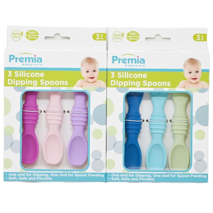 3pk PREMIA ASST SILICONE DIPPING SPOONS 2-ASST SETS, VENDOR #RCX222149 C/P 36