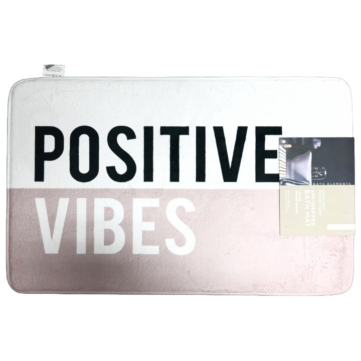 20X32" PINK/WHT MICROFIBER PRINTED FOAM BATHMAT BATH ELEMENTS C/P 20