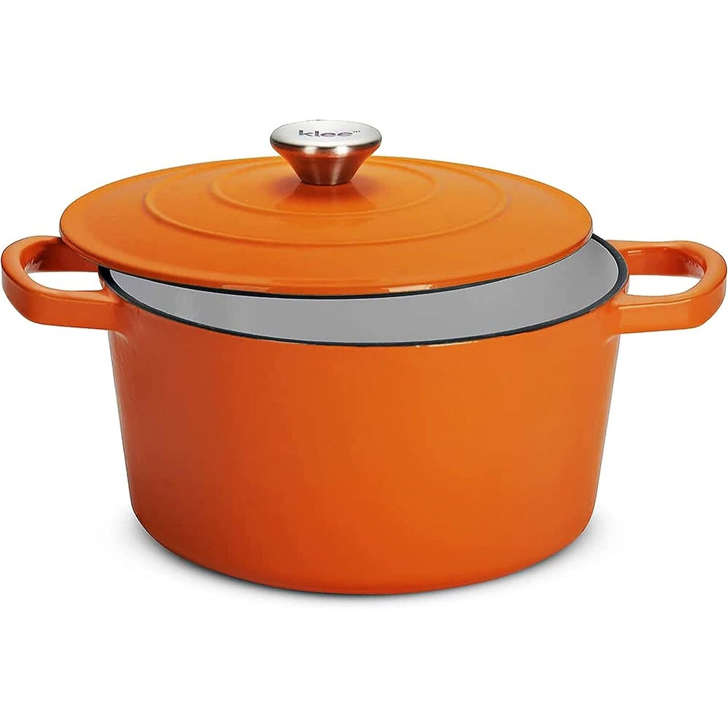 4qt KLEE ORANGE DUTCH OVEN POT W/BASTING LID C/P 2
