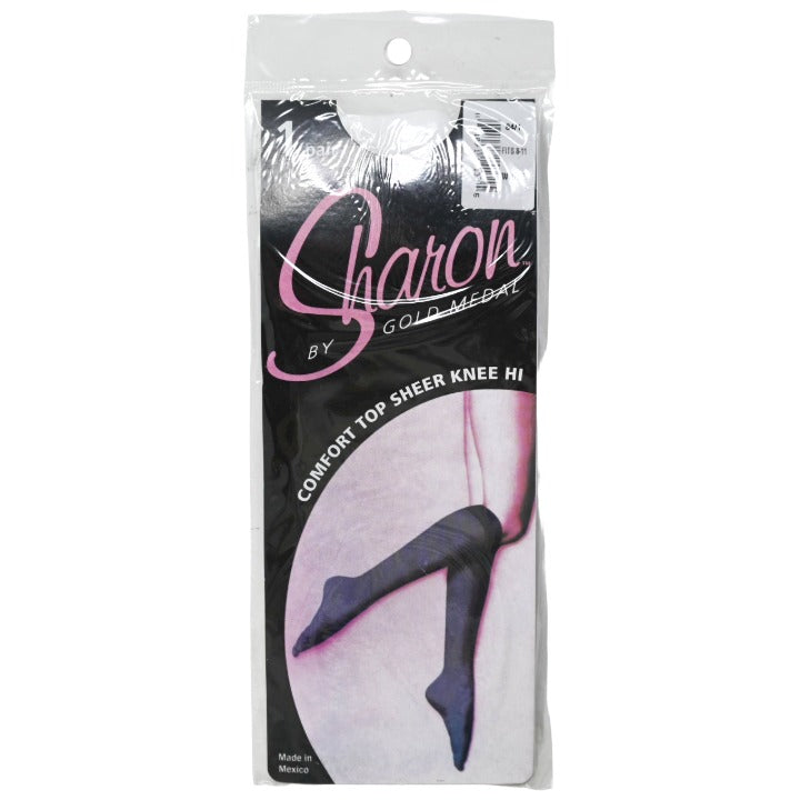 White 8-11 SHARON Sheer Knee-Hi Socks C/P 48
