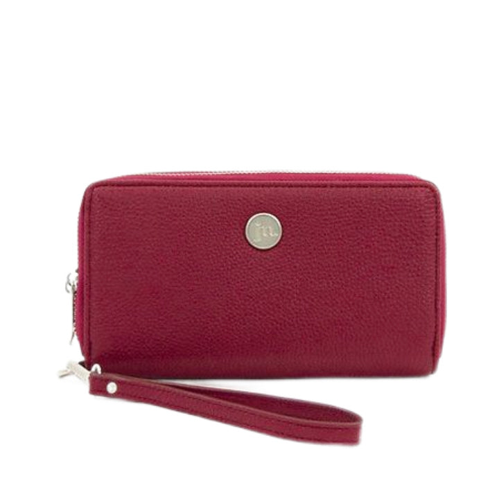RED DBL ZIPPER WALLET C/P 40