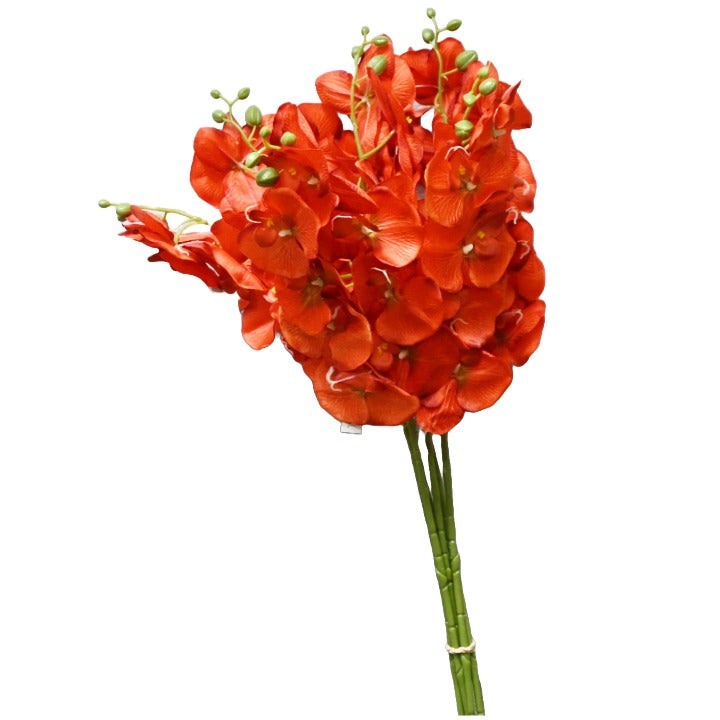 Orange 38" Satin Orchid Spray 8 Flowers C/P 96