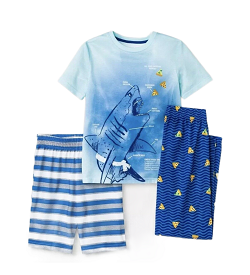 3pc M Pizza Shark Pijama Set C/P 12