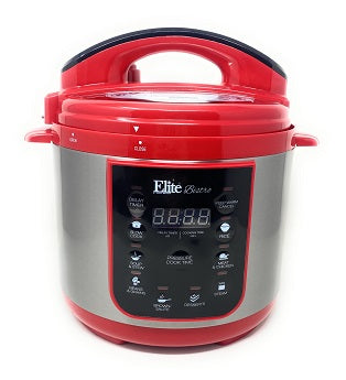 4qt ELITE RED PRESSURE COOKER C/P 1