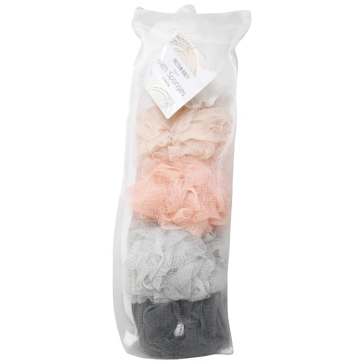 5pk Pnk Blk Bath Sponges C/P 12 Precision Beauty