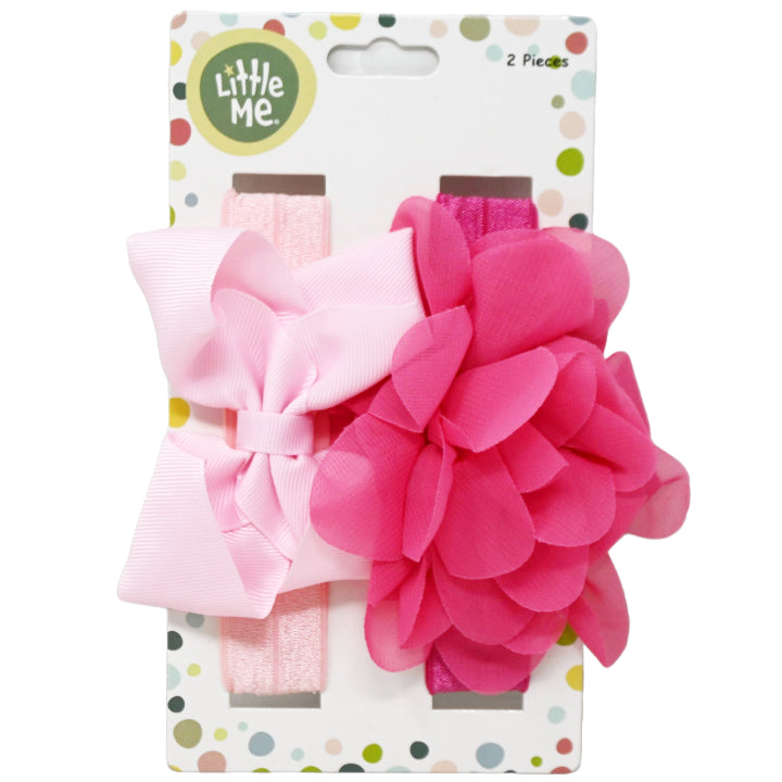 Little Me 2PC FLOWER AND BOW ON BRA STRAP HEADWRAP C/P 36