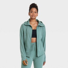XXL JADE WOMEN FLEECE FULL ZIP HOODED SWEATSHIRT C/P 12