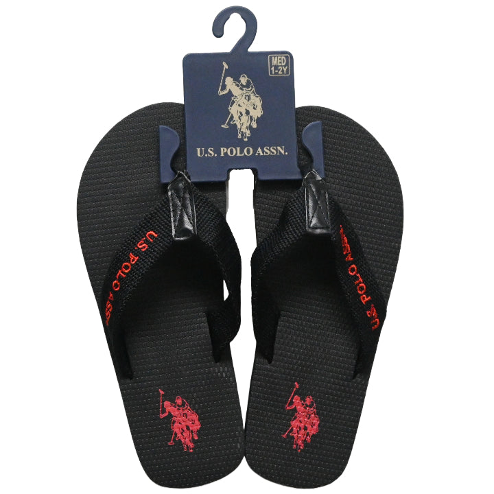 U.S. POLO ASSN. BOYS BLACK SANDALS C/P 24