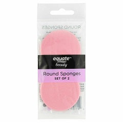 EQUATE 2pc ROUND BEAUTY COSMETIC SPONGES C/P 24