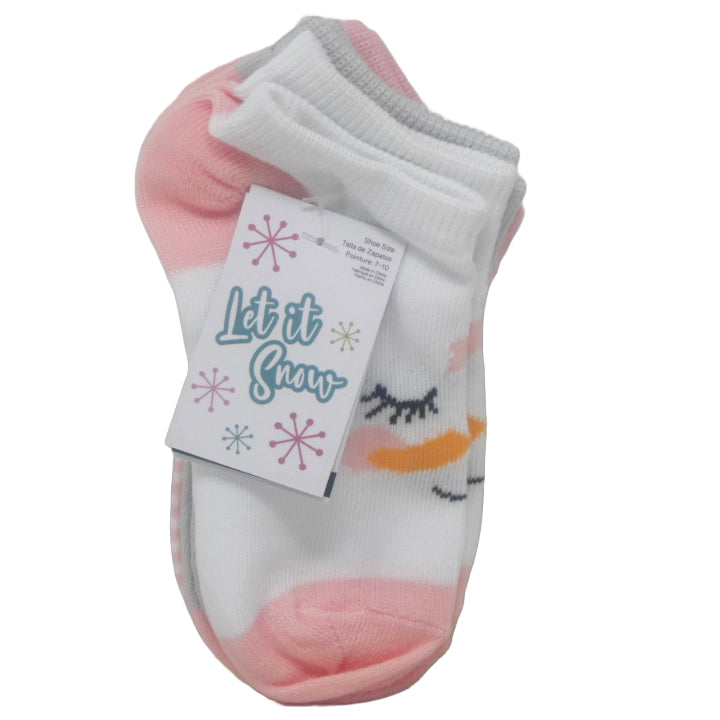3pk KIDS SNOWMAN NS SOCKS SIZE 4-6 C/P 60
