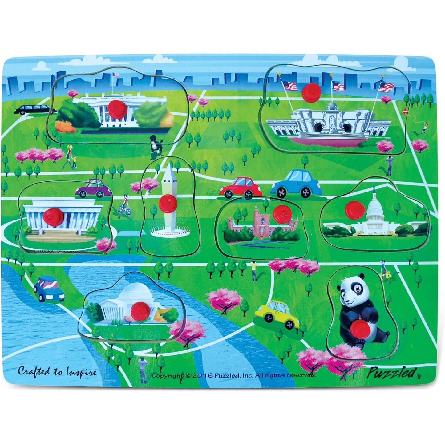 DC MONUMENTS PEG PUZZLE C/P 30