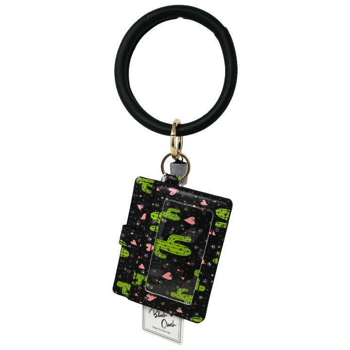 BLK CACTUS CARD CASE WITH TASSEL (NO UPC, HAS PROP 65 LABEL) C/P 100