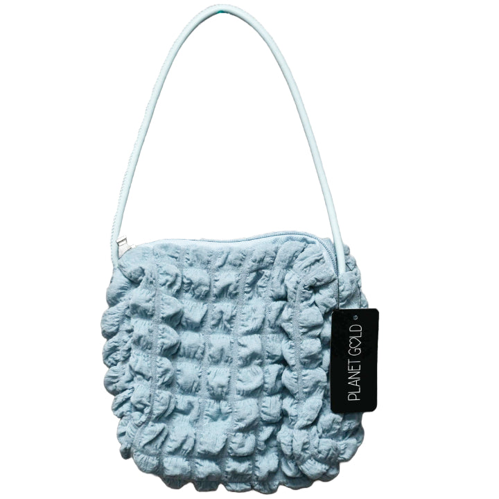 BLUE QUILTED UNDERARM HANDBAG C/P 12